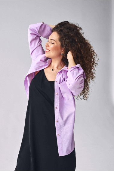 Рубашка оверсайз сиреневая "Облако" |rq|code