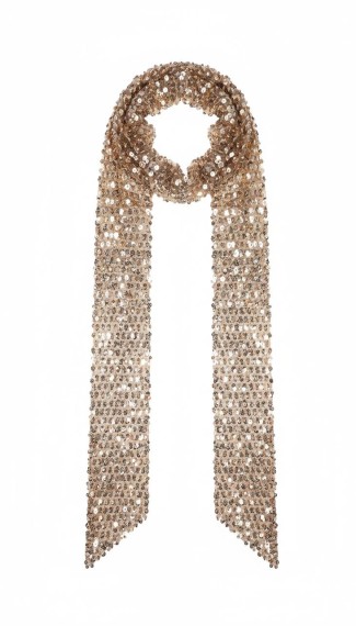 Шарф со стразами