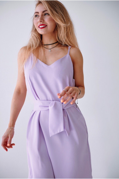 Шелковое платье на бретелях 