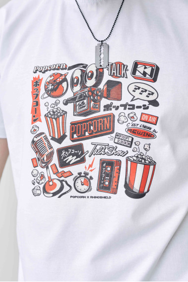 Футболка "Popcorn" белая |RQ code